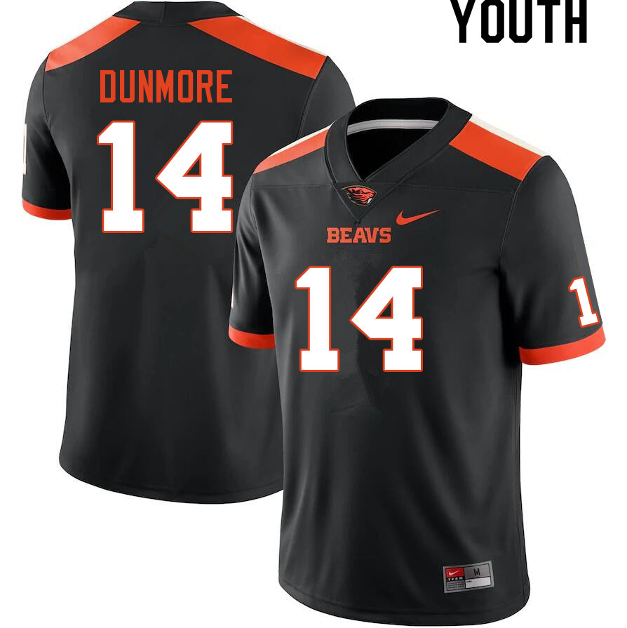 Youth #14 John Dunmore Oregon State Beavers College Football Jerseys Sale-Black - Click Image to Close